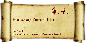 Herczog Amarilla névjegykártya